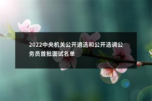 2022中央机关公开遴选和公开选调公务员首批面试名单                进入阅读模式 图片